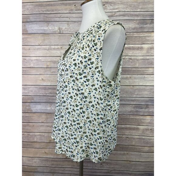 Old Navy Large Floral Peasant Style Top Cottage Core Sleeveless Blouse Boho - Picture 3 of 10
